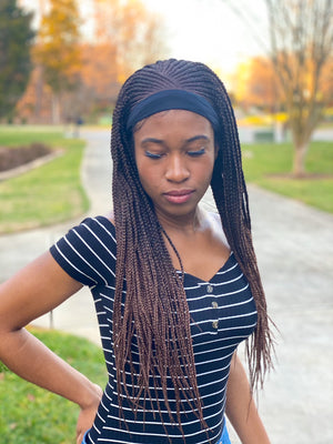 African Fulani Cornrow Swiss Lace Front Wigs