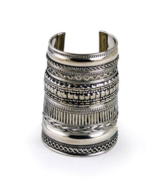 Long Brass & Copper Wrist Cuff Bracelet