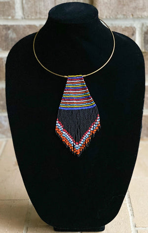 African Queen Brass Choker Necklace