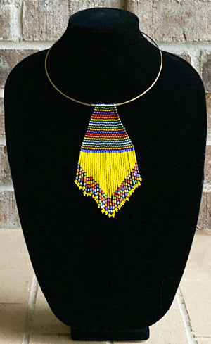 African Queen Brass Choker Necklace